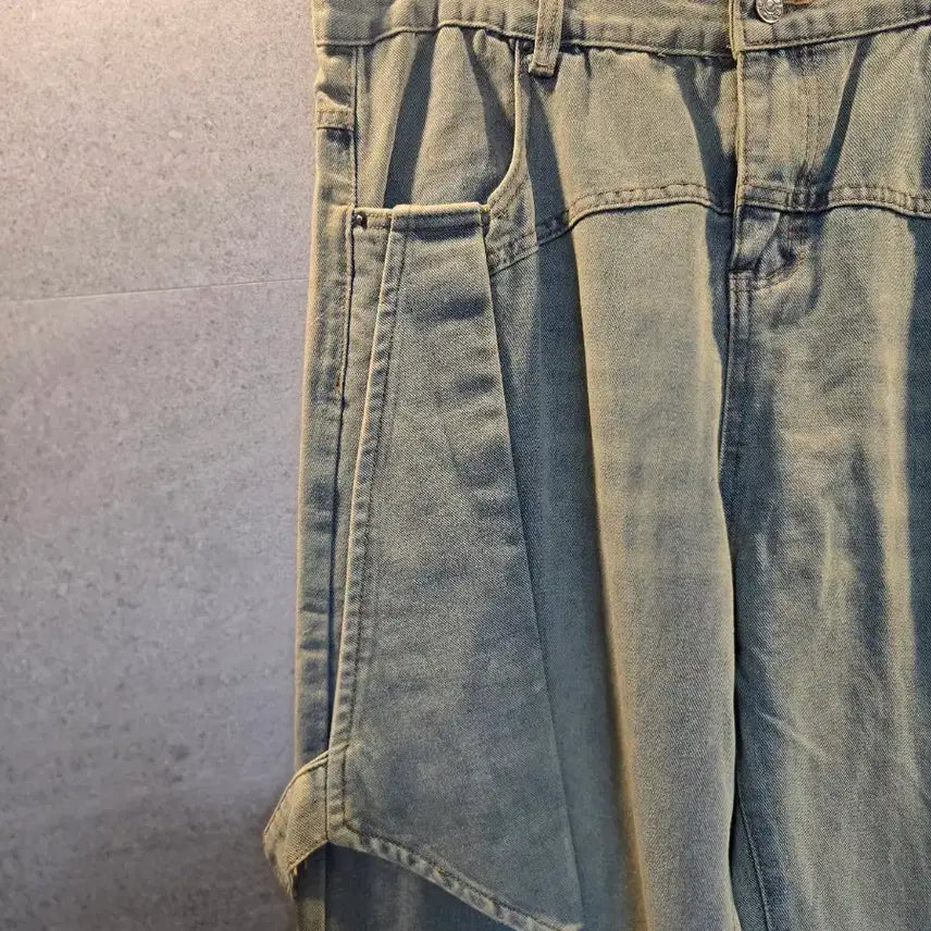 [BUNJANG] Unbranded Cargo Denim Pants / 디테일. 카고 데님 팬츠. 미착.