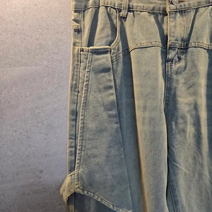 [BUNJANG] Unbranded Cargo Denim Pants / 디테일. 카고 데님 팬츠. 미착.