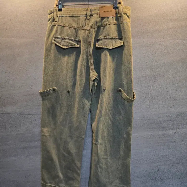 [BUNJANG] Unbranded Cargo Denim Pants / 디테일. 카고 데님 팬츠. 미착.