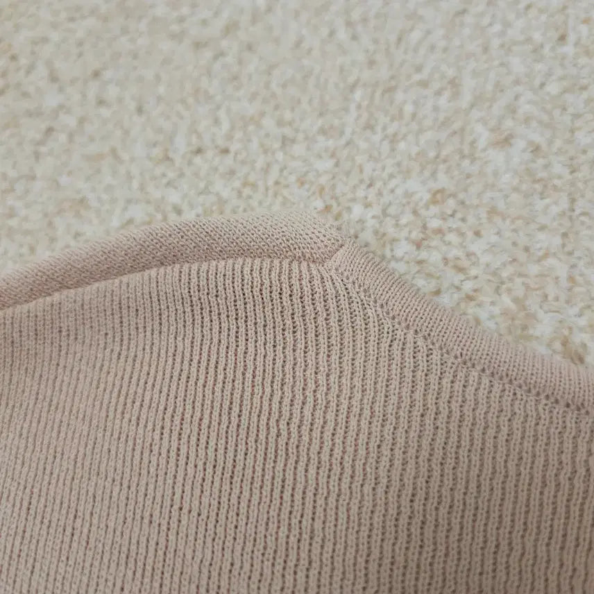 [BUNJANG] SOO&amp;JUNE V-neck Short Sleeve Knit Top / (F)SOO&amp;JUNE 여성 브이넥 반팔 니트 핑크베이지