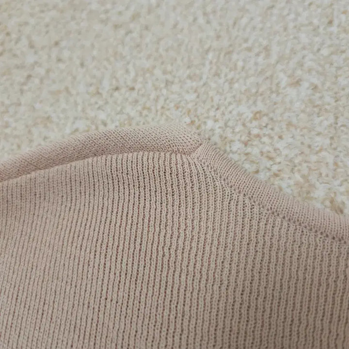 [BUNJANG] SOO&amp;JUNE V-neck Short Sleeve Knit Top / (F)SOO&amp;JUNE 여성 브이넥 반팔 니트 핑크베이지