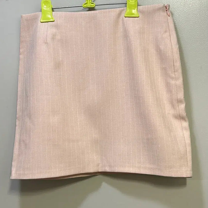 [BUNJANG] Pink Striped Mini Skirt / 핑크 스트라이프 미니 스커트