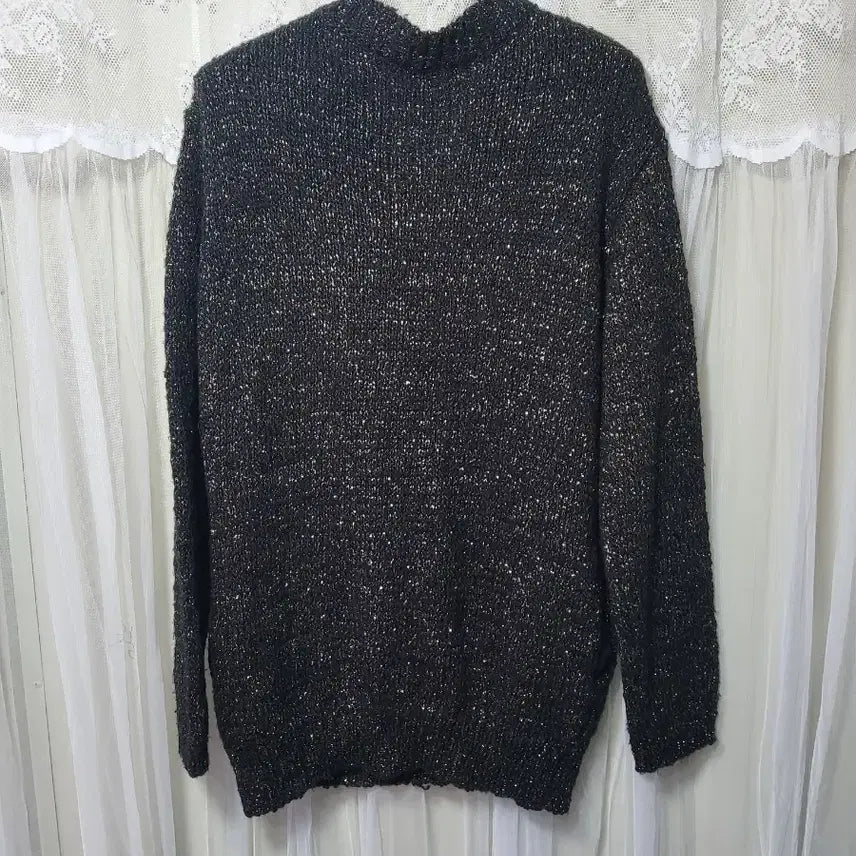 [BUNJANG] Plastic Island Black Gold Thread Sweater Cardigan / 플라스틱 아일랜드Plastic Island 블랙 금사 스웨터 가디건