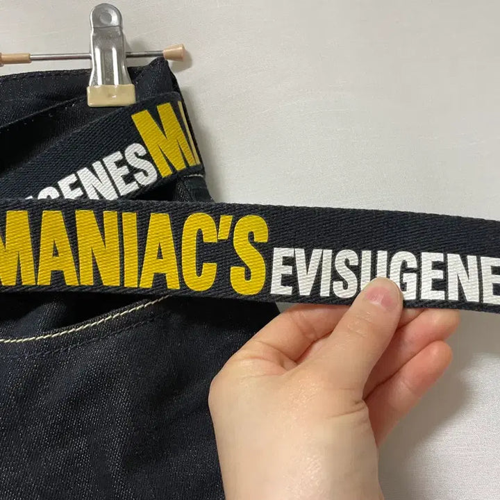 [SOLD OUT] Evisu 에비수 오사카 여성 슬림핏 생지 흑청 데님팬츠 26