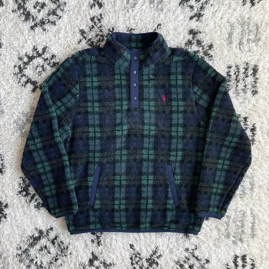 [SOLD OUT] 폴로 랄프로렌 블랙와치 아노락 풀오버 후리스 플리스