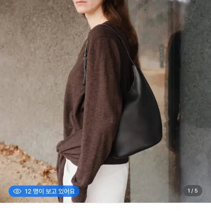 [BUNJANG] LoSeoul Medium Around Hobo Bag - Black / 로서울 미디엄 어라운드 호보백 블랙