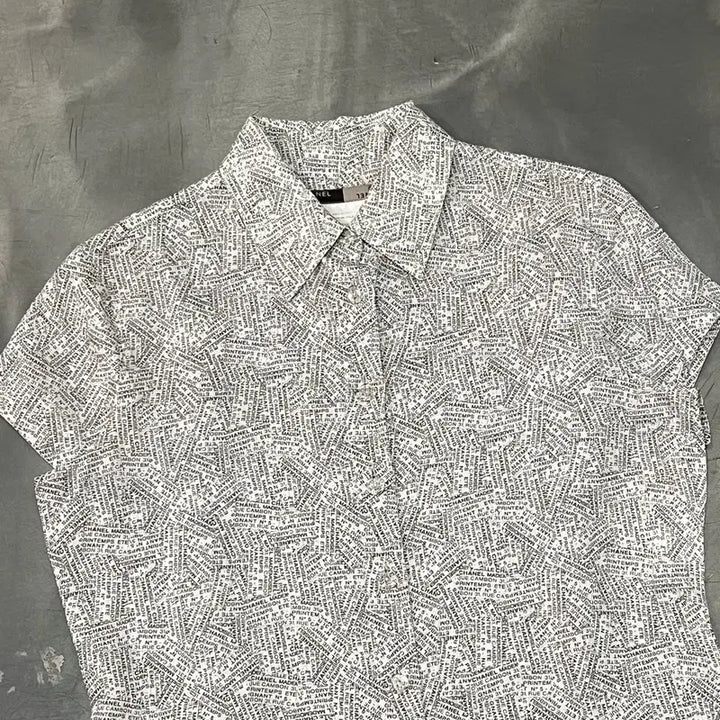 [BUNJANG] Chanel Lettering Half Sleeve Shirt / 샤넬 레터링 하프 슬리브 셔츠 +명품감정서 y16324