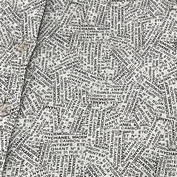 [BUNJANG] Chanel Lettering Half Sleeve Shirt / 샤넬 레터링 하프 슬리브 셔츠 +명품감정서 y16324