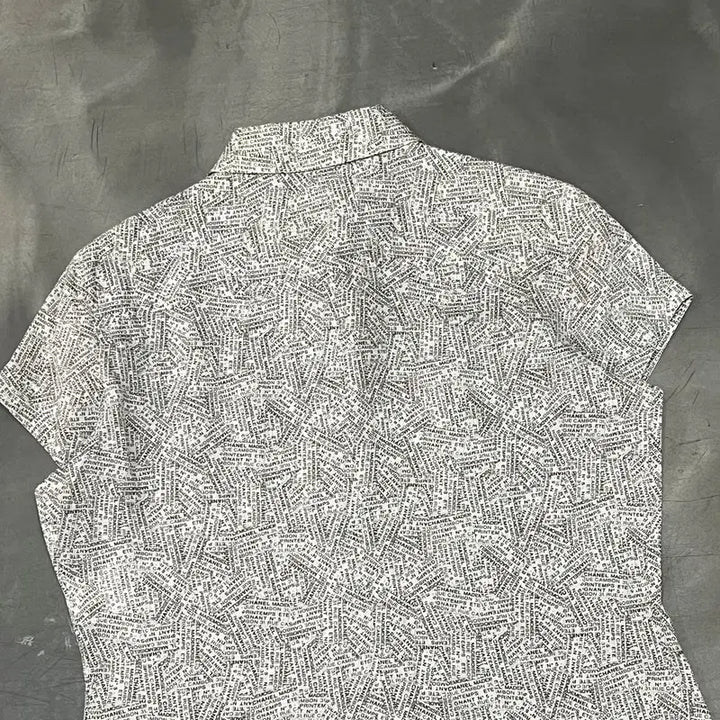 [BUNJANG] Chanel Lettering Half Sleeve Shirt / 샤넬 레터링 하프 슬리브 셔츠 +명품감정서 y16324