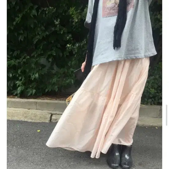 [BUNJANG] How You Chiffon Flare Long Skirt / 하우유 쉬폰 플레어 롱스커트