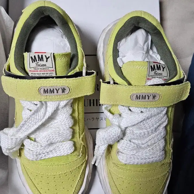[SOLD OUT] MMY 미하라 야스히로x키스 콜라보 슈즈 로우탑 신발 스니커즈 라임