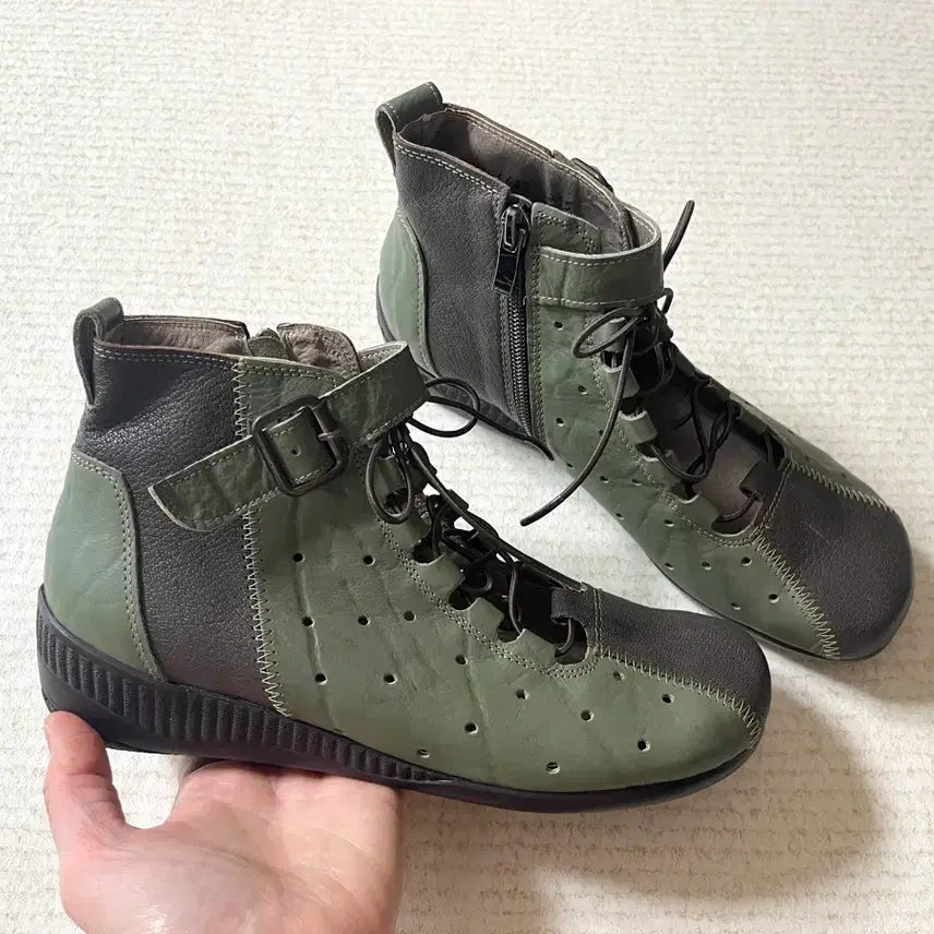 [BUNJANG] Leather Handmade Sandals Boots 235 / (미착용) 여성 양가죽 수제화 샌들 부츠 235