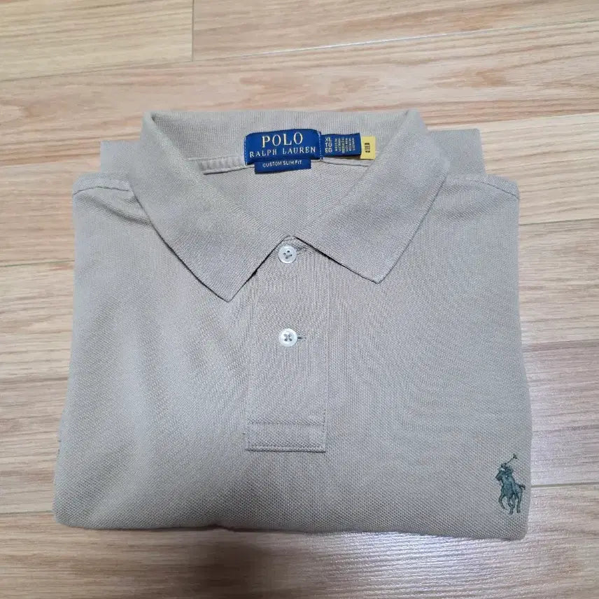 [SOLD OUT] 폴로 커스텀슬림핏 카라티 베이지 XL