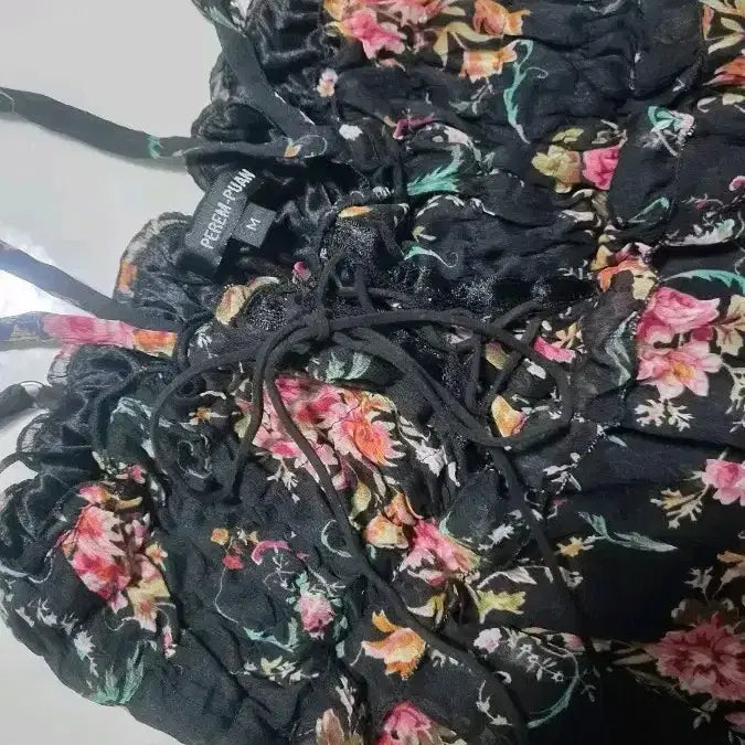 [SOLD OUT] 일본브랜드 블랙 꽃무늬 맥시원피스