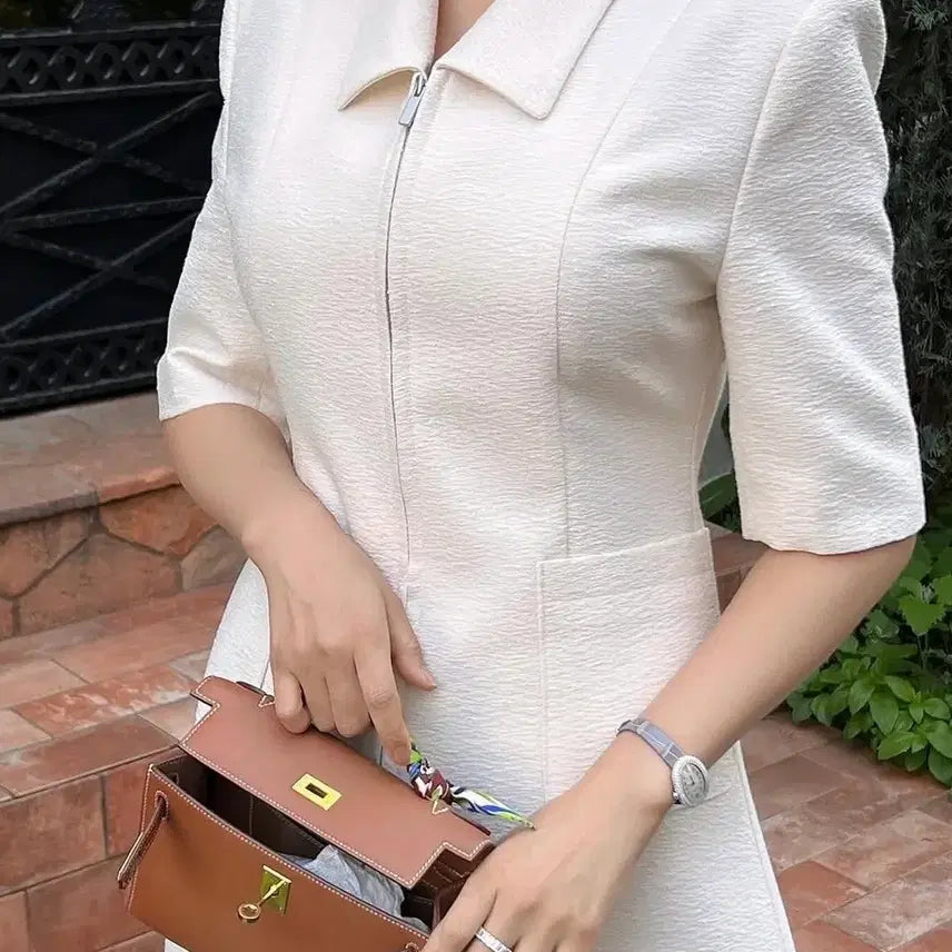 [BUNJANG] Elegant Choi Blooming Tweed Dress / 엘레강스초이 블루밍 트위드 원피스