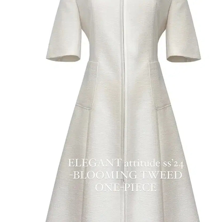 [BUNJANG] Elegant Choi Blooming Tweed Dress / 엘레강스초이 블루밍 트위드 원피스