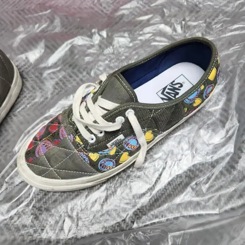 [BUNJANG] Vans Old Skool Patchwork Sneakers 275 / 리/반스 올드스쿨 카키색 패치워크 스니커즈275