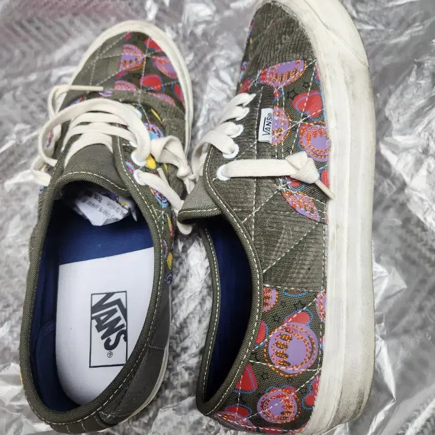 [BUNJANG] Vans Old Skool Patchwork Sneakers 275 / 리/반스 올드스쿨 카키색 패치워크 스니커즈275
