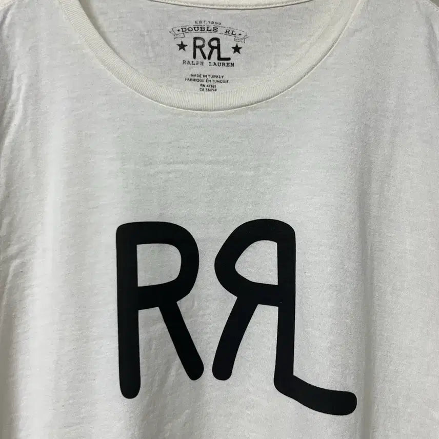 [SOLD OUT] rrl 랜치 로고 티셔츠 화이트 L