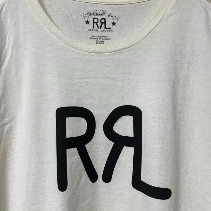 [SOLD OUT] rrl 랜치 로고 티셔츠 화이트 L