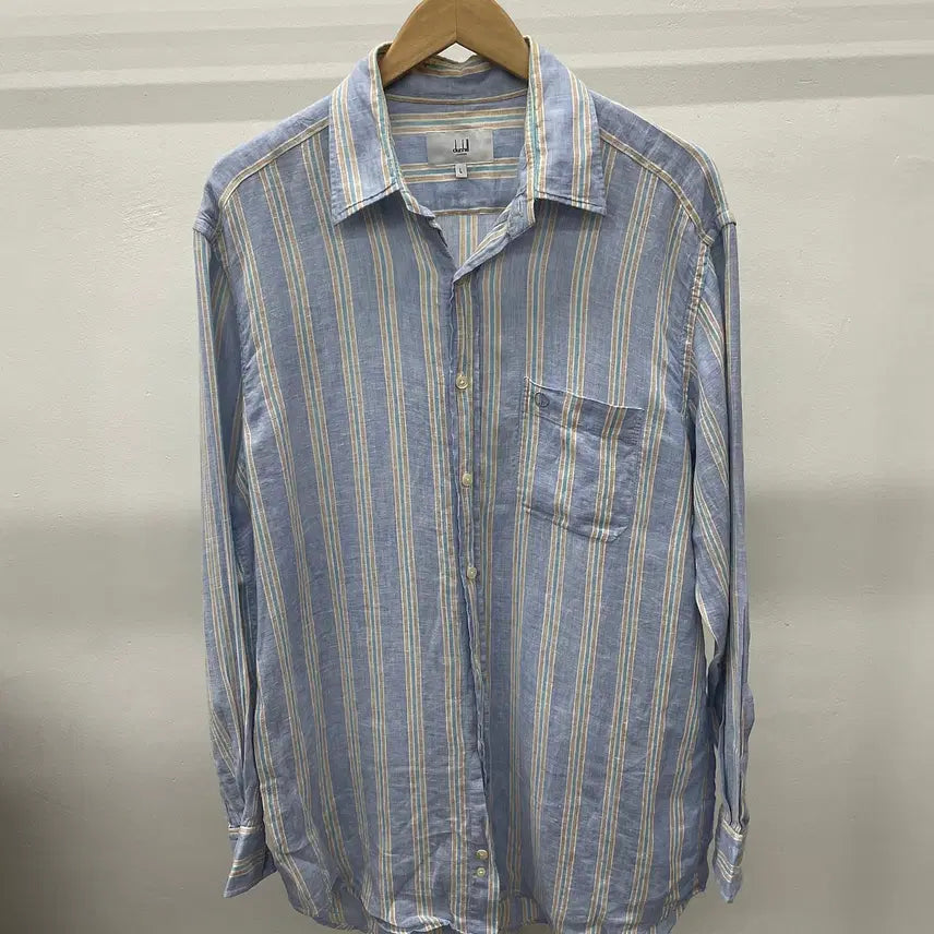 [BUNJANG] Dunhill Linen Shirt / 105~110)이태리 던힐 린넨100% 셔츠
