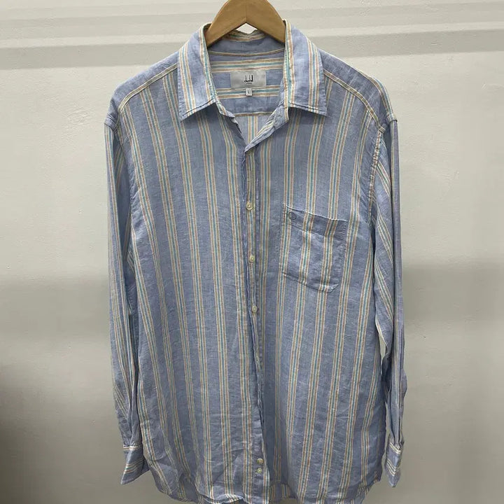 [BUNJANG] Dunhill Linen Shirt / 105~110)이태리 던힐 린넨100% 셔츠