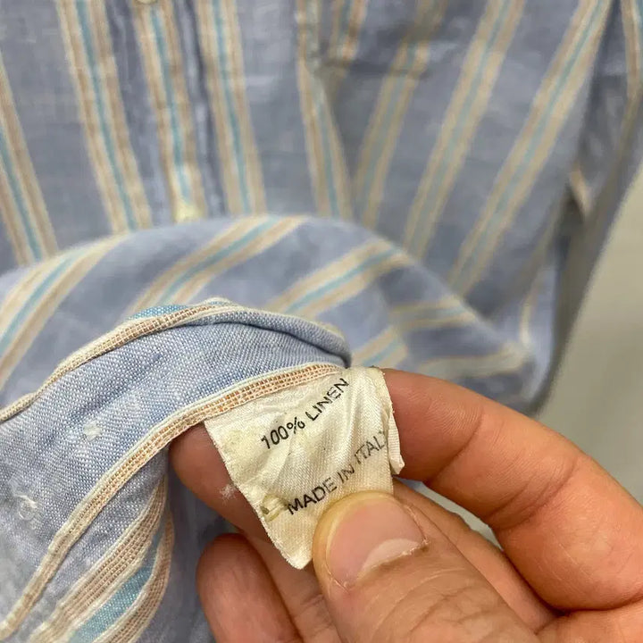 [BUNJANG] Dunhill Linen Shirt / 105~110)이태리 던힐 린넨100% 셔츠
