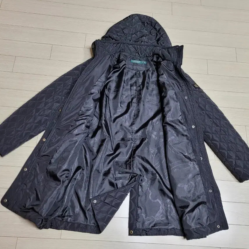 [SOLD OUT] 로렌 랄프로렌 블랙 퀼팅 후드 코트