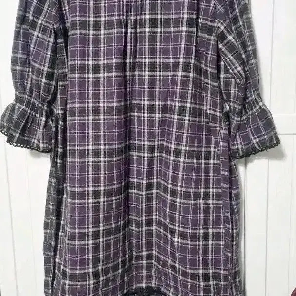 [BUNJANG] Japanese Brand Purple Check Lace Dress / 일본 브랜드 퍼플 체크 원피스