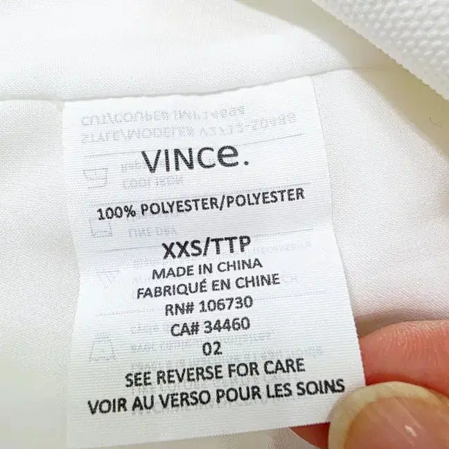 [BUNJANG] Vince White V-Neck Mini Dress / [새상품] 빈스(Vince) 화이트 브이넥 미니원피스 44반