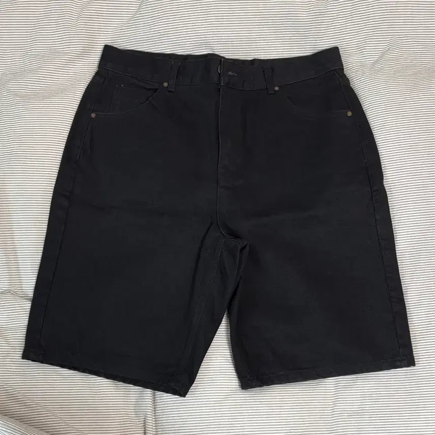 [BUNJANG] Elmood Bermuda Tomboy Denim Shorts / 엘무드 버뮤다 톰보이 데님 퓨어 블랙 48 반바지