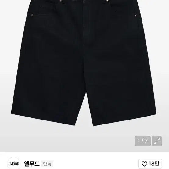 [BUNJANG] Elmood Bermuda Tomboy Denim Shorts / 엘무드 버뮤다 톰보이 데님 퓨어 블랙 48 반바지