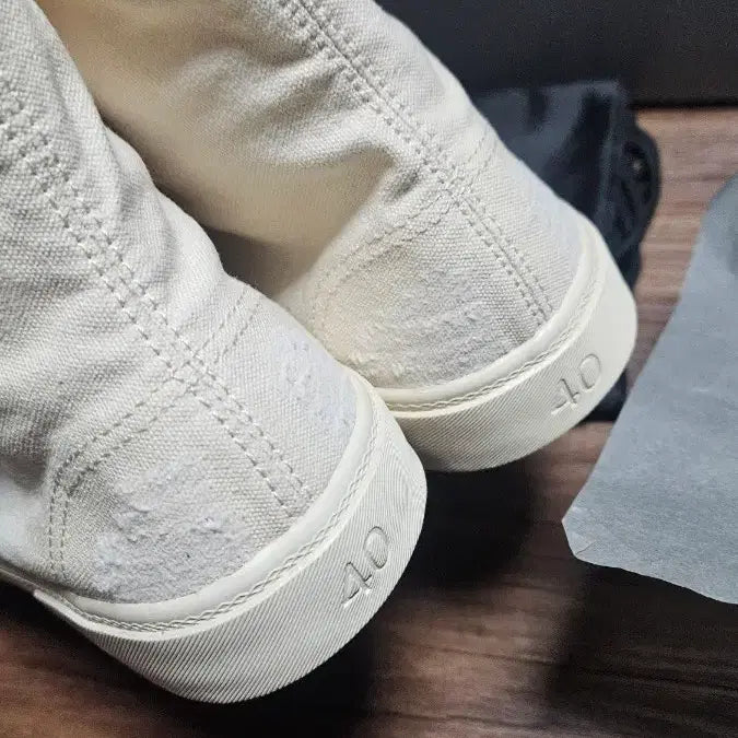 [BUNJANG] Balenciaga Canvas High-Top Sneakers Ivory / 발렌시아가 캔버스 하이탑 스니커즈 아이보리 정품 신품 풀박스