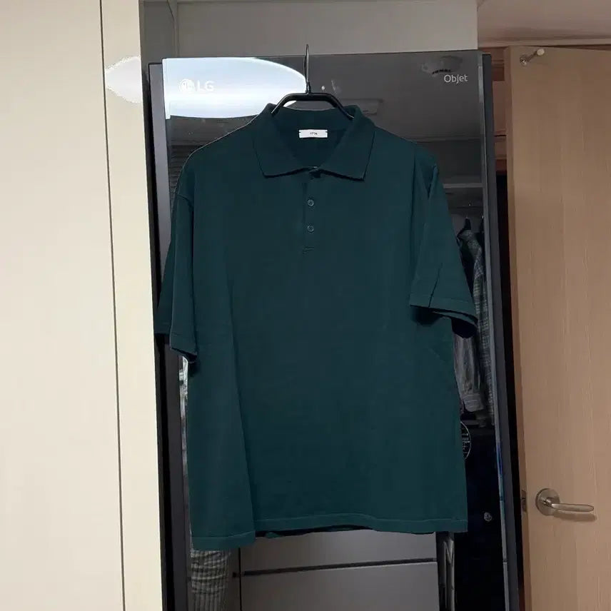 [BUNJANG] ATON 24ss Dark Green Polo Shirt (Size 2) / ATON 24ss 다크그린 폴로티셔츠 2사이즈