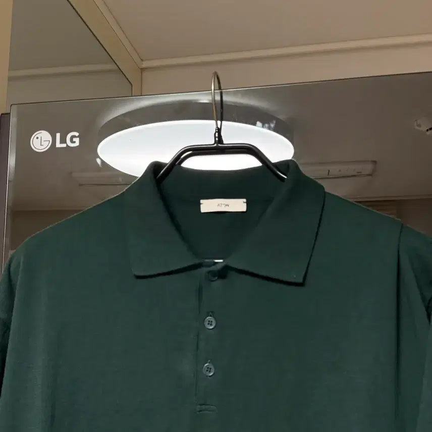 [BUNJANG] ATON 24ss Dark Green Polo Shirt (Size 2) / ATON 24ss 다크그린 폴로티셔츠 2사이즈