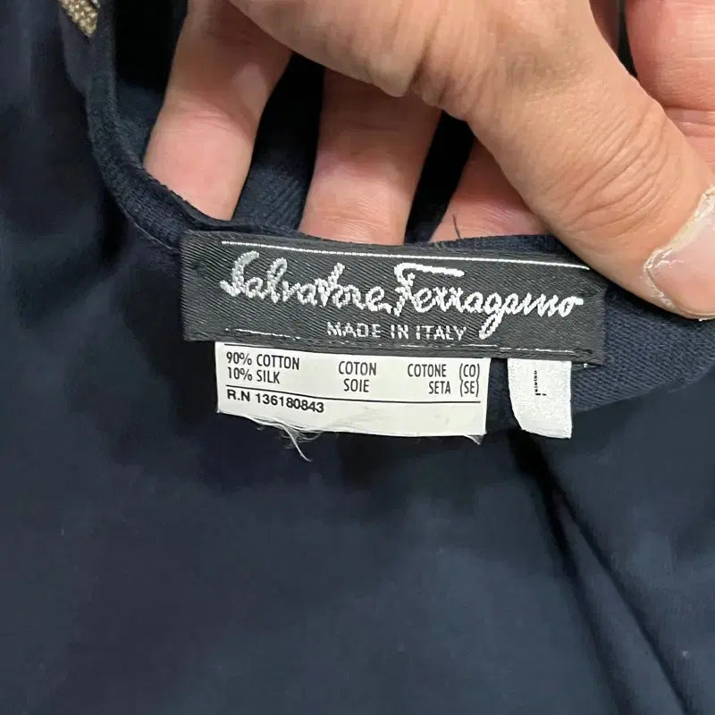 [BUNJANG] Salvatore Ferragamo Color Block Cardigan / 살바토레 페레가모 배색 가디건 y16336