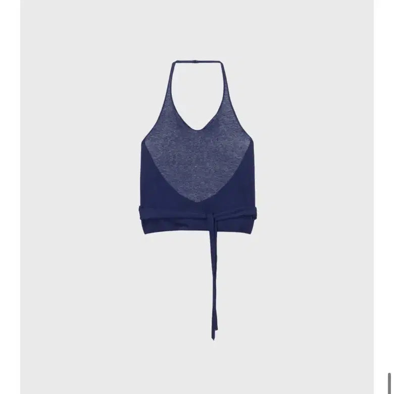 [BUNJANG] Monoha Cotton Halter Top - Navy / 모노하 코튼 홀터 탑 네이비