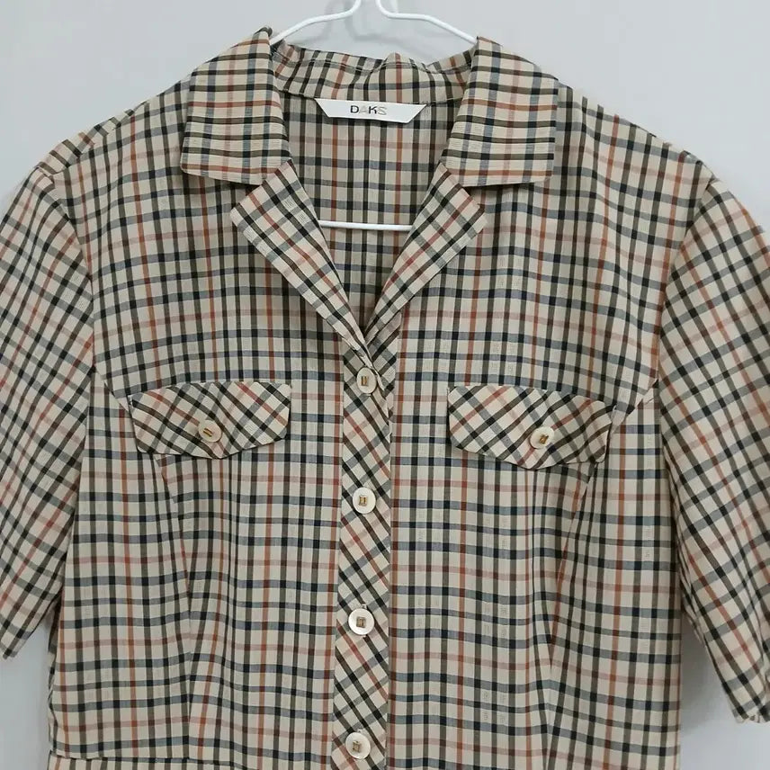 [SOLD OUT] 닥스 체크 반팔 원피스 정품 실측55반~날씬66
