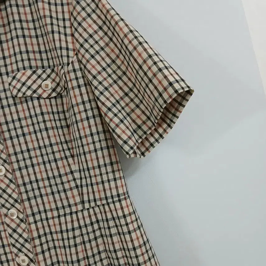 [SOLD OUT] 닥스 체크 반팔 원피스 정품 실측55반~날씬66