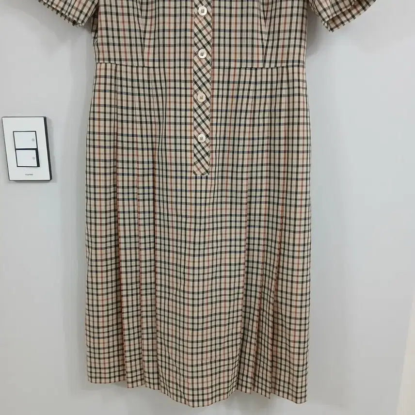 [SOLD OUT] 닥스 체크 반팔 원피스 정품 실측55반~날씬66