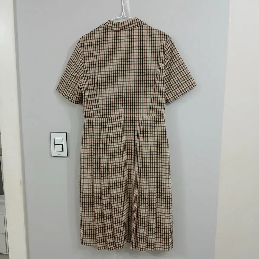 [SOLD OUT] 닥스 체크 반팔 원피스 정품 실측55반~날씬66