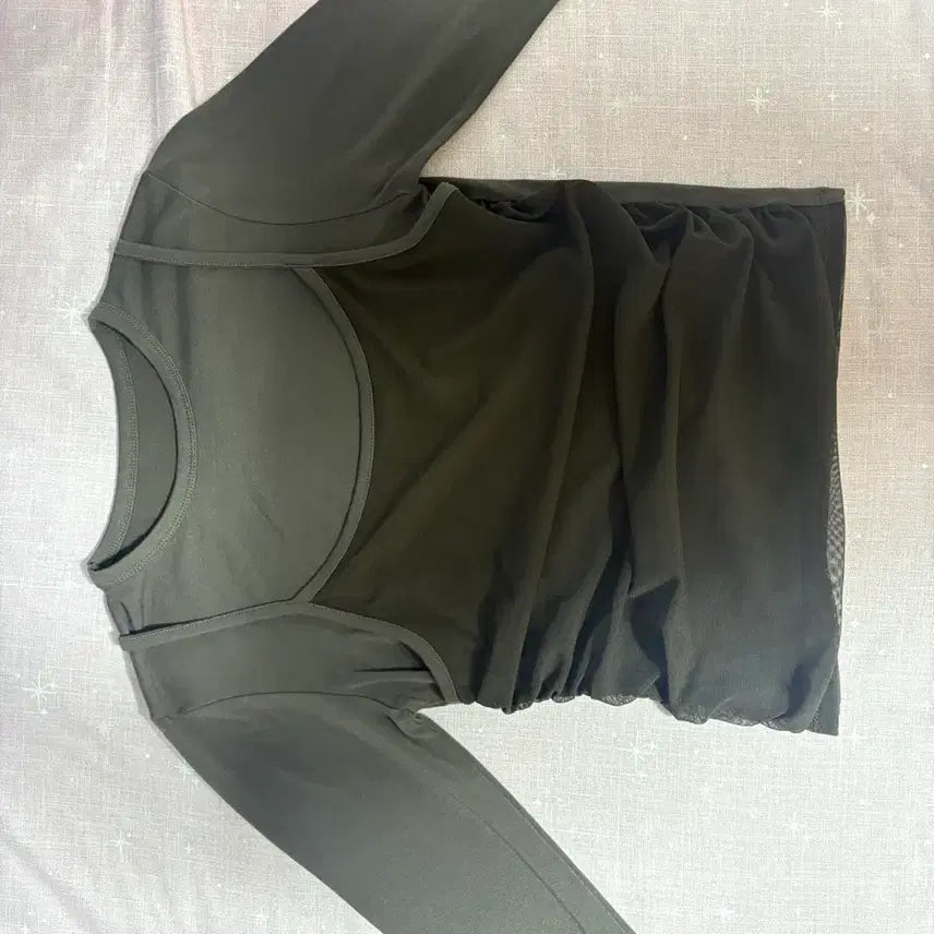 [BUNJANG] Layered Charcoal Long Sleeve Shirt / 차콜 레이어드 롱슬리브