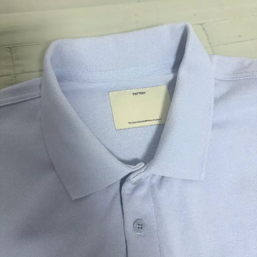[BUNJANG] Pottery Cotton Comfort Long Sleeve Polo Shirt / 포터리 컴포트 긴팔 폴로 티셔츠 4사이즈