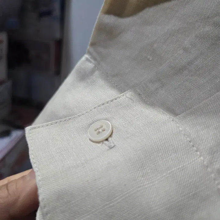 [BUNJANG] HCONNECT Beige Linen Shirt (S Size) / 새상품 HCONNECT 베이지 리넨 셔츠 S사이즈