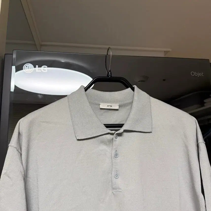 [BUNJANG] ATON 24ss Light Sky Blue Polo Shirt / ATON 24ss 밝은 하늘색 폴로티셔츠 2사이즈