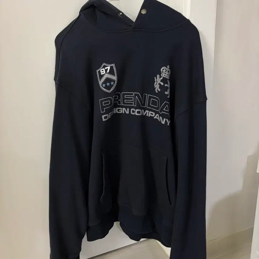[BUNJANG] Freenda Navy Hoodie L / 프렌다 후드티 네이비 L