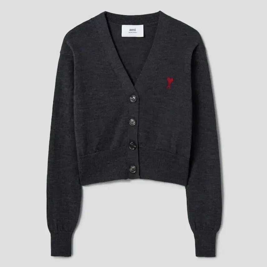 [BUNJANG] AMI Crop Cardigan XS - Gray / 새상품) 아미 크롭 가디건 xs  아미가디건 여성가디건 그레이
