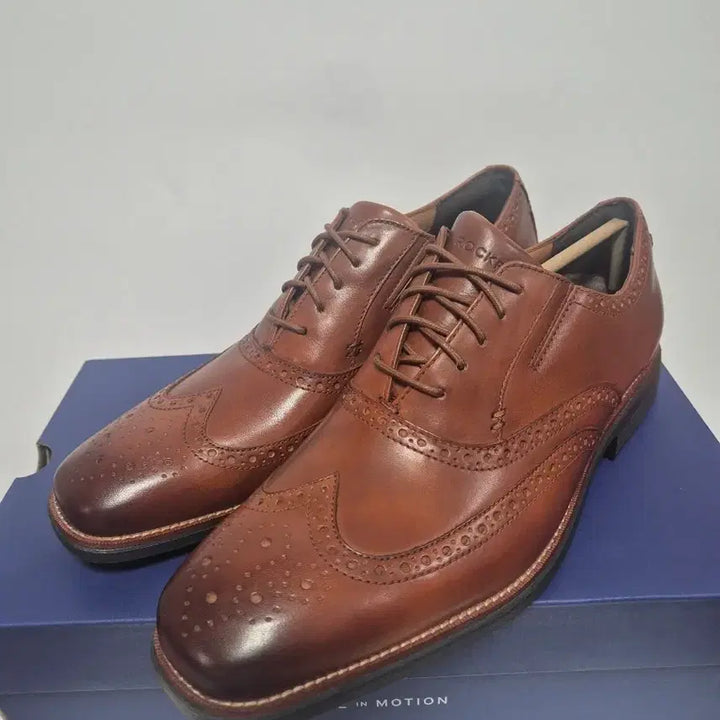 [BUNJANG] Rockport Wingtip Leather Shoes / 락포트 천연가죽 윙팁 클래식 비브람 300