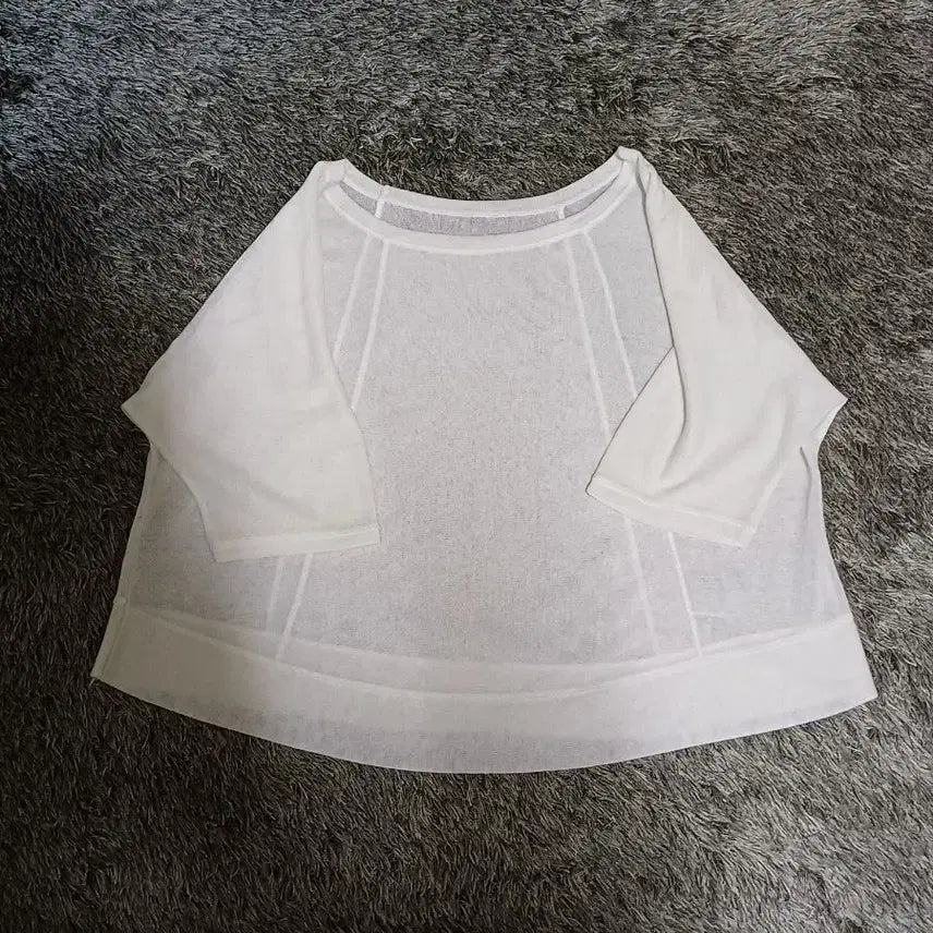 [BUNJANG] Layered Woman Loose Fit Crop Top Short Sleeve / 레이어드 우먼 루즈핏 크롭탑 프리사이즈  반팔