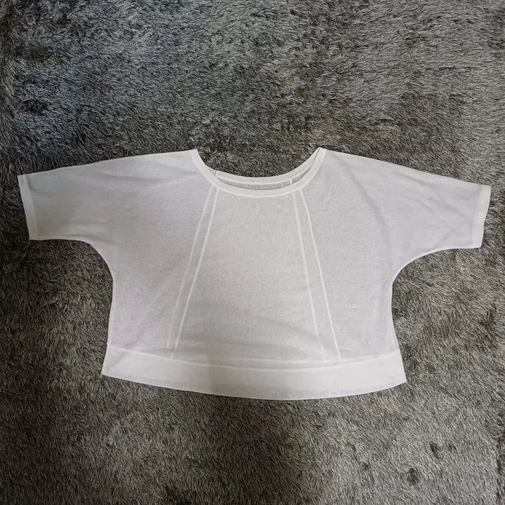 [BUNJANG] Layered Woman Loose Fit Crop Top Short Sleeve / 레이어드 우먼 루즈핏 크롭탑 프리사이즈  반팔